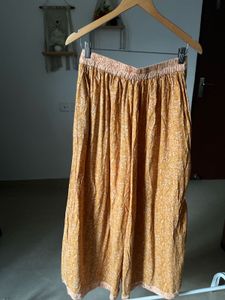 Yellow Floral Wide Leg Palazzo