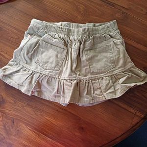 Kids Floral Skorts with Ruffle Hem n Embroidery