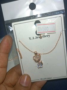 Rose Gold Flower &amp; Cat Pendant Chain