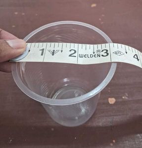 Transparent disposable water / juice glasses