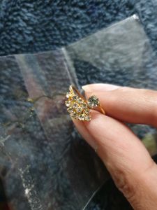 Gold Teardrop Earrings And Ring