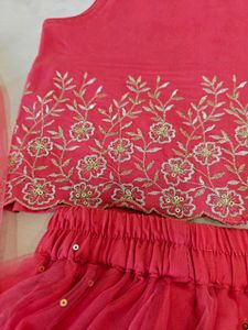 Pink Ethnic Lehenga Choli Set