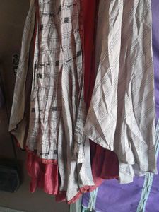 Stylish Red &amp; Grey Ethnic Dress