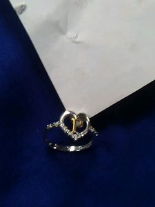 P Initial Silver Ring
