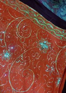 Elegant Orange Saree