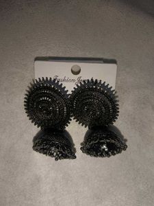 Black Jhumka Earrings