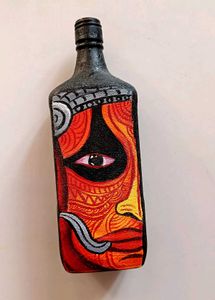 Hand-painted Theyyam Bottle Art