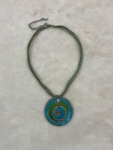 Y2k Boho Pendant Blue Necklace