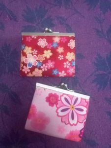 Floral Coin Pouches (Set of 2)(Japan Pouch)♥️♥️🤩