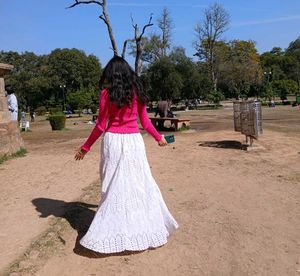 White Heavy Chickenkari Skirt