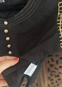 Brand New Without Tag India Black Sequin Blouse