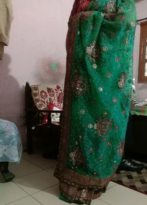Fully Stitched Saree With Blouse Nd Peticot