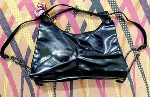 Butterfly Black Handbag Cum Backpack