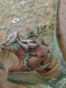 Embroidered Green Net Saree Expansive ✨🔥