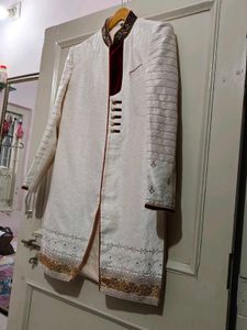 Cream Sherwani