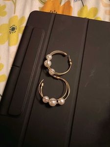 Strictly No Coun And Swap Beautiful Pearl Hoops