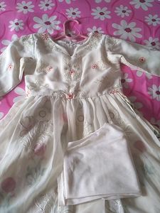 White Full Long Frock (Kids)