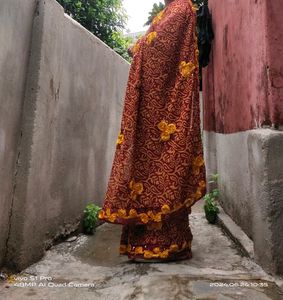 Beautiful Rose Work Saree🌹with Blouse