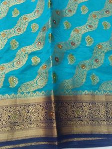 Elegant Blue Banarasi Saree
