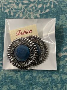 Boho Chic Blue Statement Earrings Only 1 Pair
