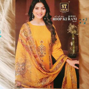 Unstitched Cotton Suit Dress Material