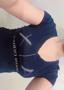 AUTHENTIC ARMANI EXCHANGE BLACK BASIC TOP