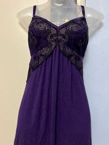 Pintrest Purple Lace Slip Dress