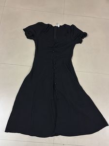 Chic Black Button-Down Dress