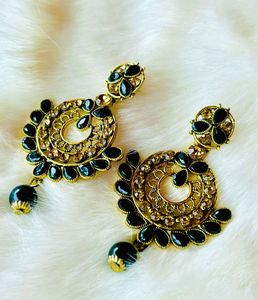 Black And Gold Earrings