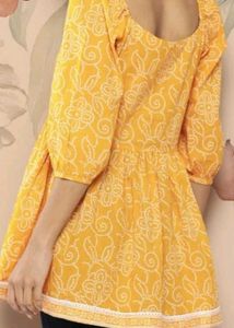 Boho Chic Mustard Floral Dress