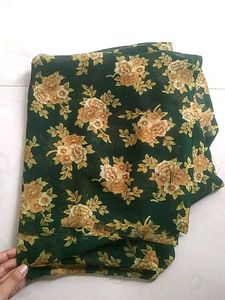 Green Floral Saree