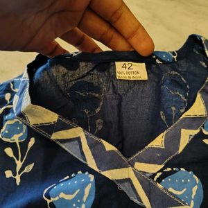 Anarkali Kurta With Belt block Print