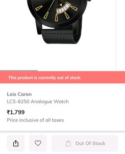 Lois Caron Black Analog Watch