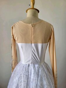 Elegant White Embellished Dress