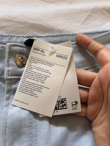 H&amp;M Ice Blue - Wide Leg Twill Trouser