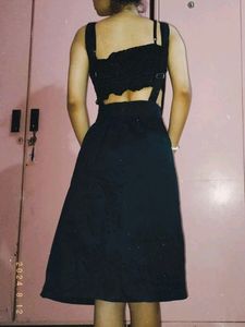 Black Dungaree Dress