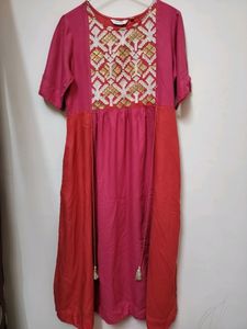 &#39;Max&#39; Pink Kurti With Both Side Pockets