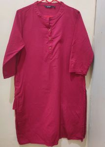 STOP Cotton Kurta, Fuschia Color