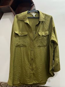 Olive Green Pocketed Shirt