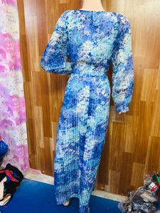 Blue Floral Maxi Dress