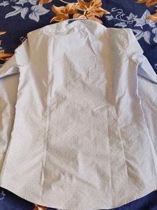 Sky Blue Small Check Print Shirt