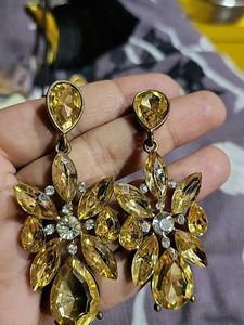 Statement Yellow Earrings