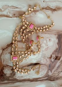 Pink Kundan Bridal Jewellery