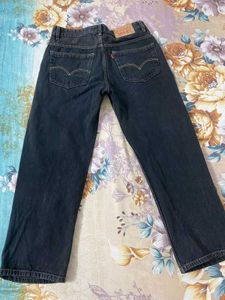 Levi&#39;s Black Straight Baggy Jeans