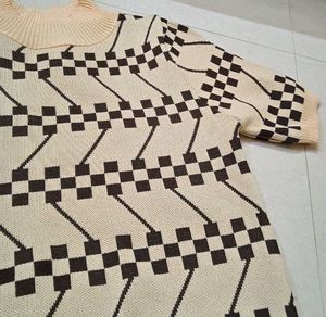 Argyle Knitted Crop Top