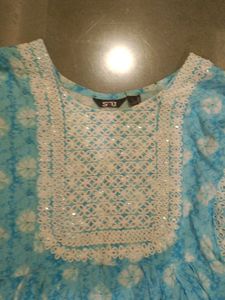 Elegant Blue Printed Kurta