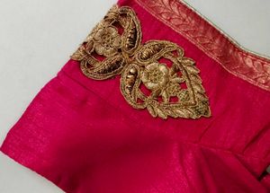Pink Stiched Saree Blouse Not Used