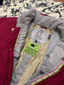 HEAVY DUTY static battle burgundy Quilted Jacket