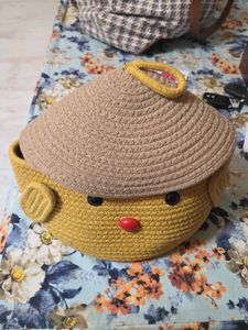 yellow cute bunny storage box