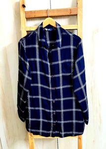 Dark Blue Cotton Shirt Bust Size-44